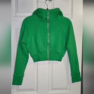 lululemon athletica Green Cropped Full-Zip Scuba